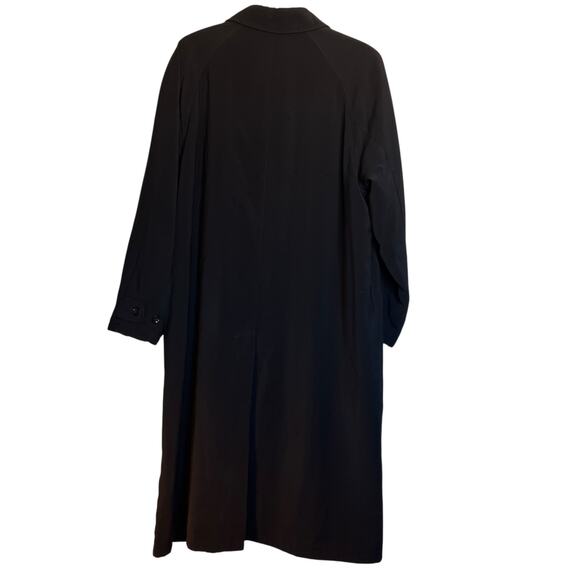 Vintage Armani Collezioni Men's Overcoat Trench Coat Black Jacket Formal Size 40 - Picture 3 of 14